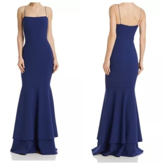 LIKELY Aurora Blueprint Mermaid Formal Maxi Gown Size 4- altered to a size 2. - Picture 1 of 1